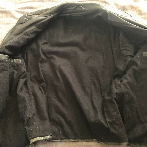 All Saints Men's black leather jacket Conroy - Picture 4 of 5